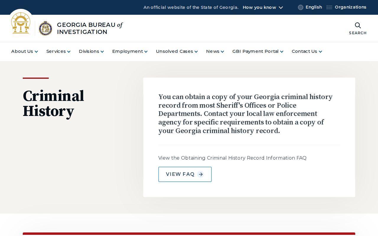 Webster County Georgia criminal history explanation